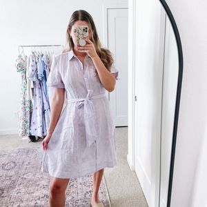 Hill House Lavender Striped Mini Dress